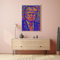 Psychedelic Presidential Donald Trump Portrait Poster PosterGoat