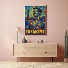 Fremont Mosaic Portrait Poster