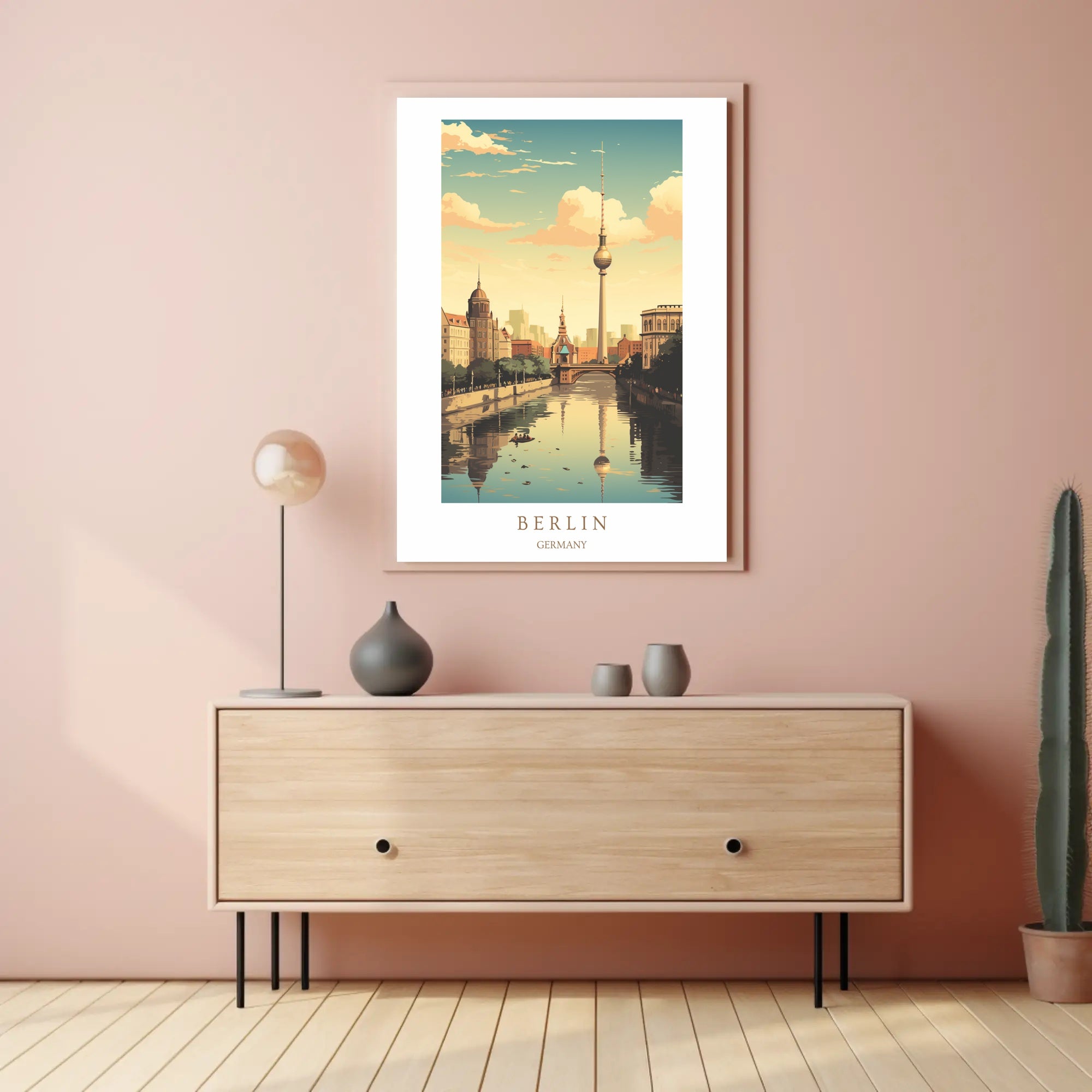 Berlin Skyline Poster PosterGoat