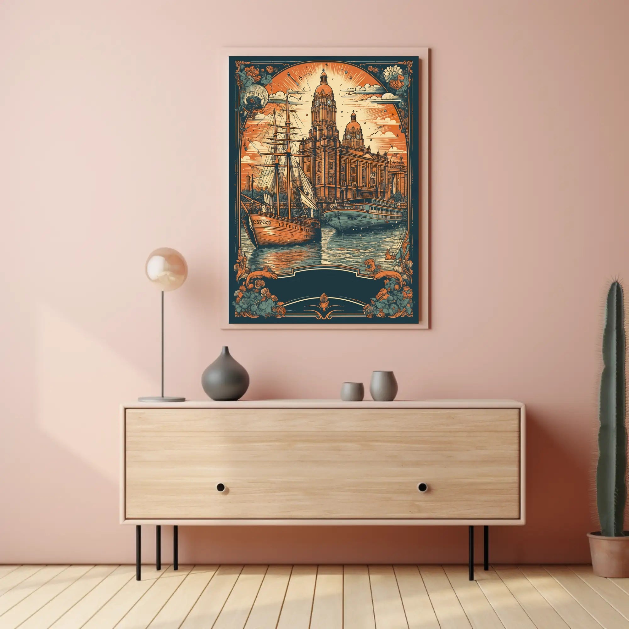 Vintage Maritime Illustration Poster