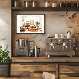 Cozy Living Room Illustration Poster