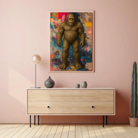 Bigfoot Yeti Art in Abstract, Artistic, or Pop Culture Poster