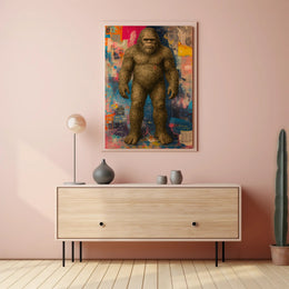 Bigfoot Yeti Art in Abstract, Artistic, or Pop Culture Poster