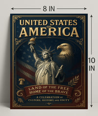Land of the Free, Home of the Brave Poster PosterGoat