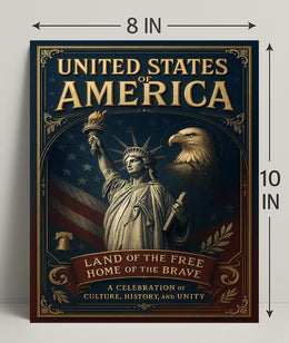 Land of the Free, Home of the Brave Poster PosterGoat