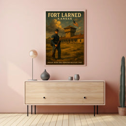 Fort Larned Kansas Frontier Poster