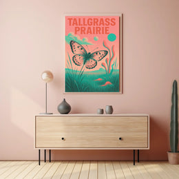 Tallgrass Prairie Vintage Landscape Decor Poster