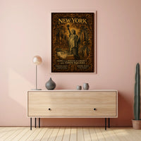 New York City Landmarks And Towers Poster Vintage Wall Art