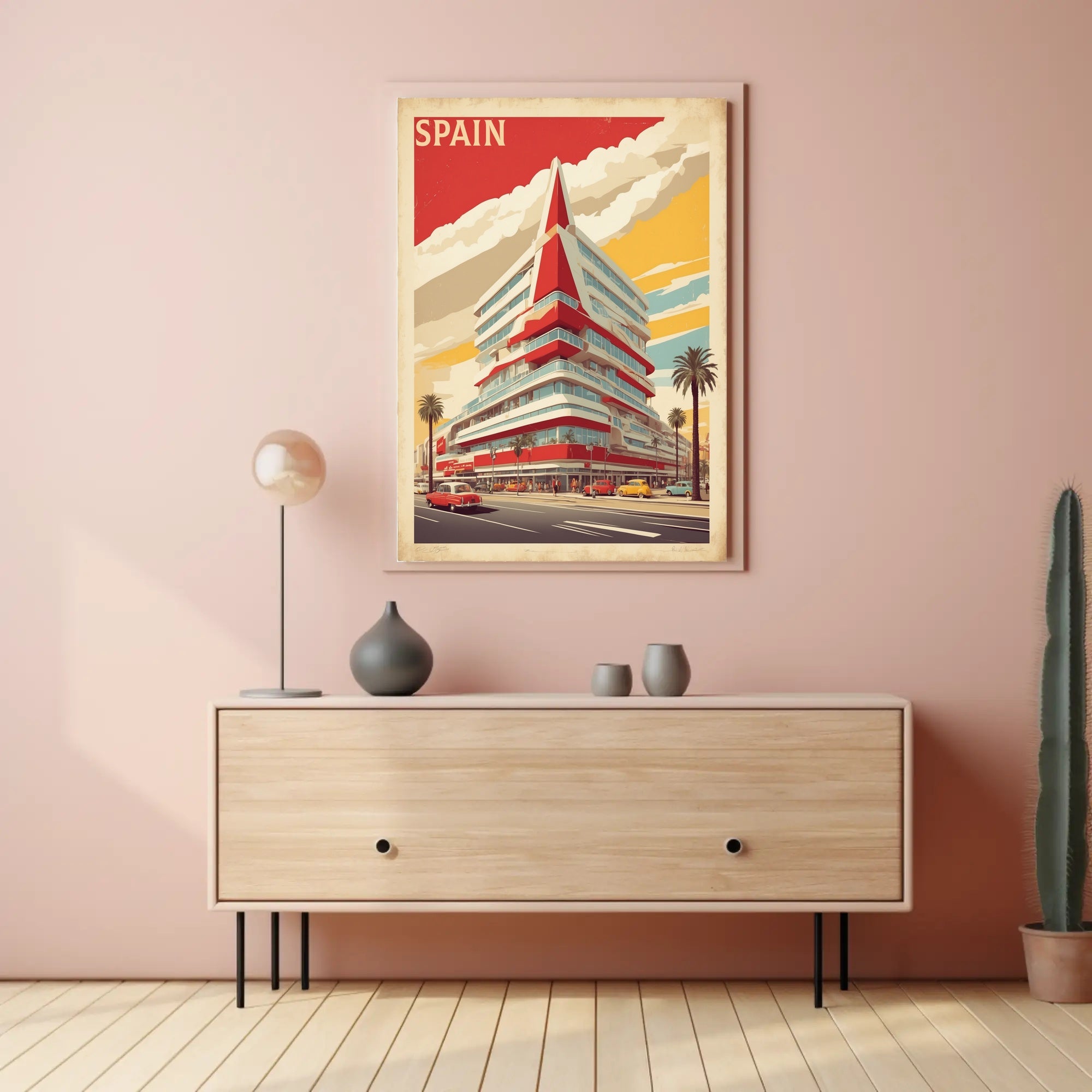 Modern Spain Architecture Travel Poster