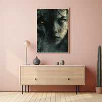 Surreal Mountain Landscape Poster: Ethereal Sunrise Colors PosterGoat