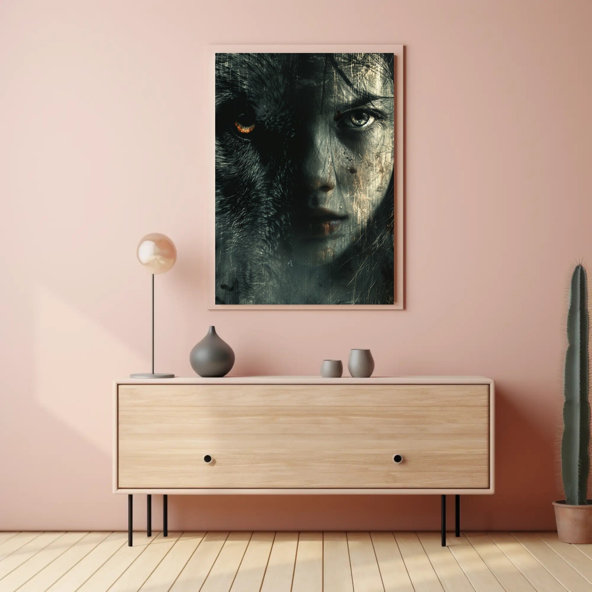 Surreal Mountain Landscape Poster: Ethereal Sunrise Colors PosterGoat