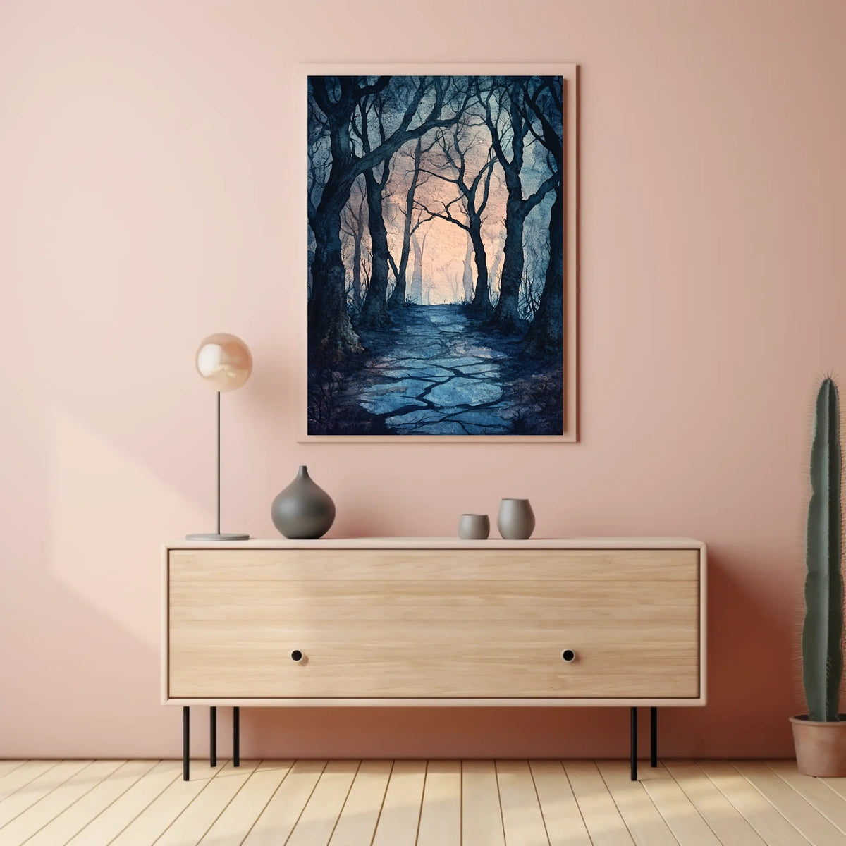 Mystical Forest Pathway Artwork Print - Abstract, Artistic Poster