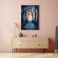 Mystical Forest Pathway Artwork Print - Abstract, Artistic Poster