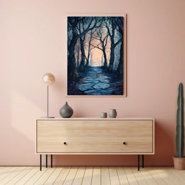 Mystical Forest Pathway Artwork Print - Abstract, Artistic Poster