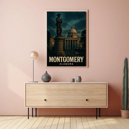 Montgomery Skyline Realism Wanderlust Poster