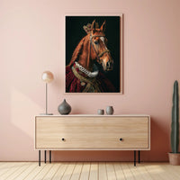 Regal Equine Portrait Art Print for Home Decor and Wall Art PosterGoat