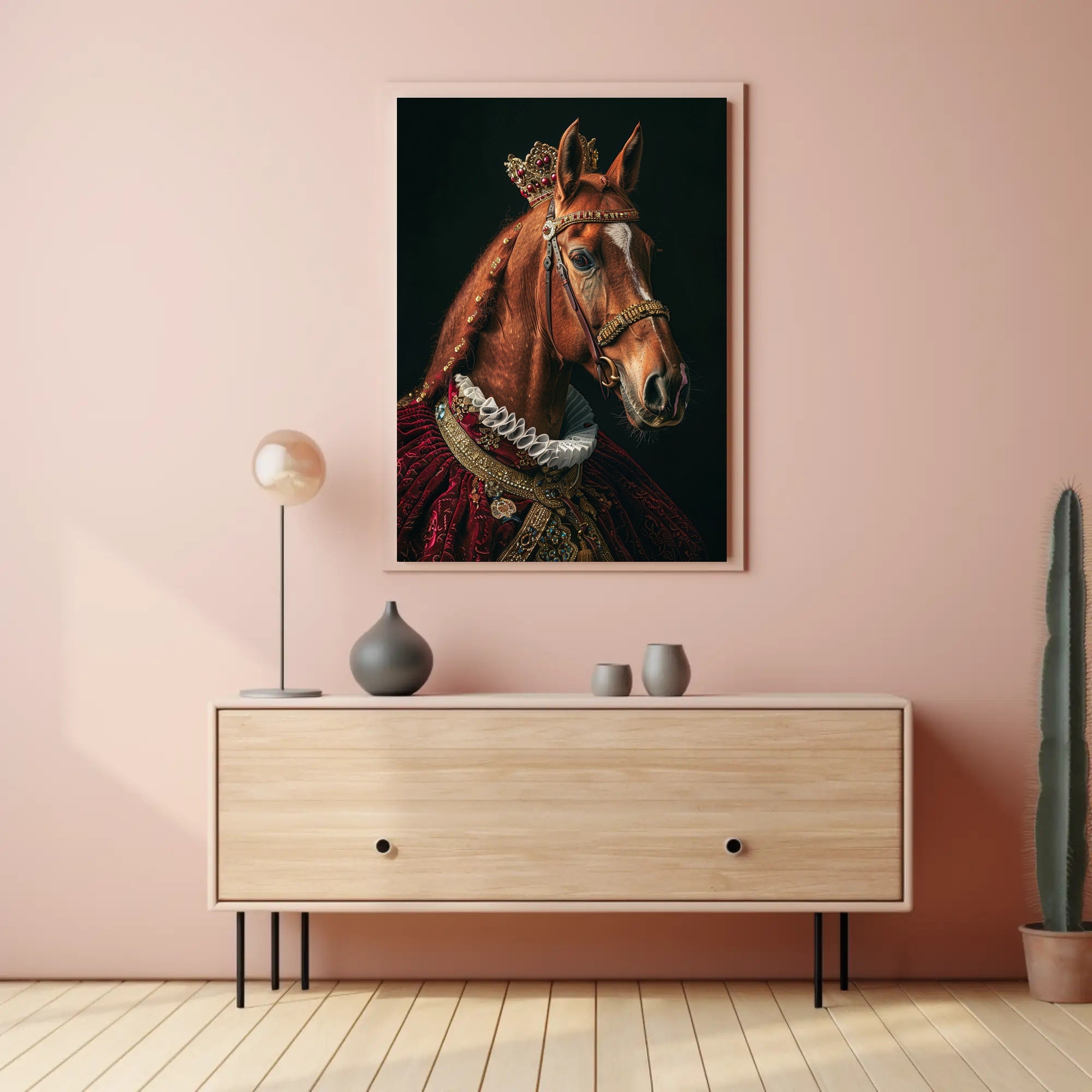 Regal Equine Portrait Art Print for Home Decor and Wall Art PosterGoat