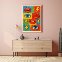 Pop Art Expressionism Poster with Retro Flair