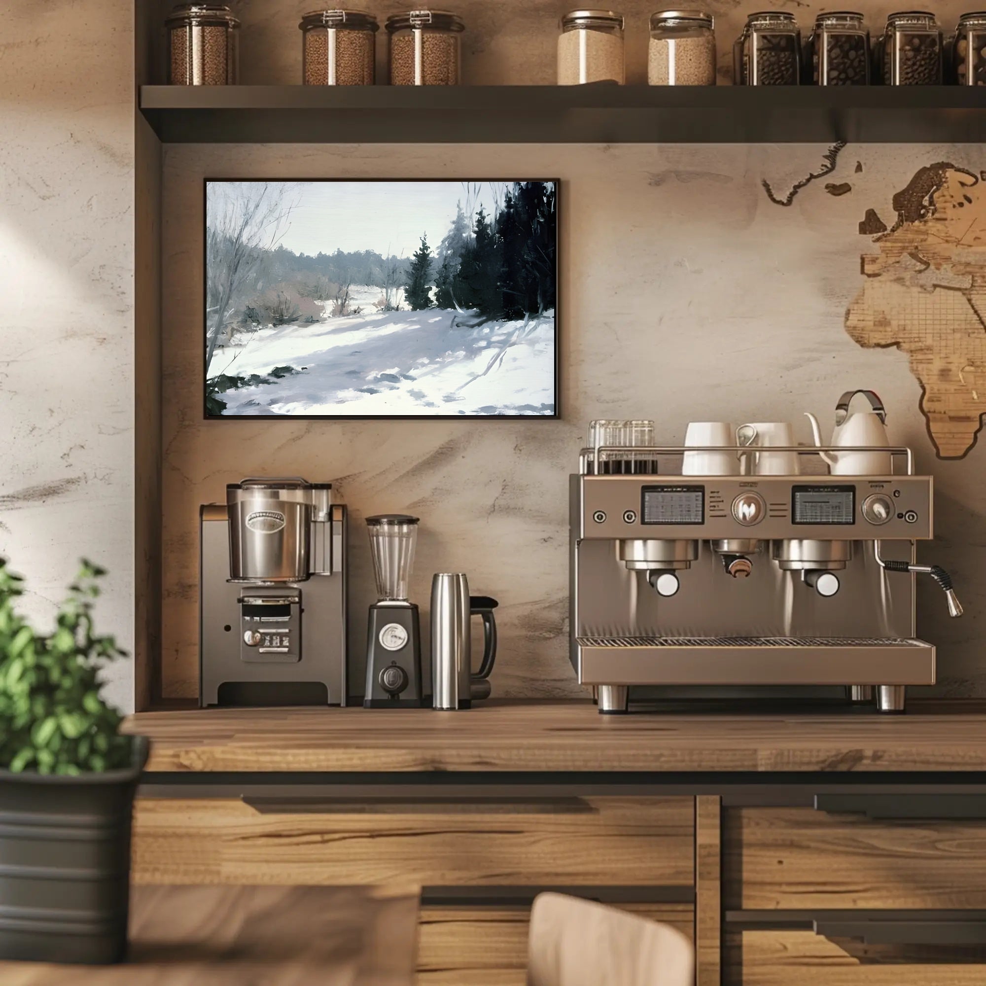Winter Woodland Scene Poster
