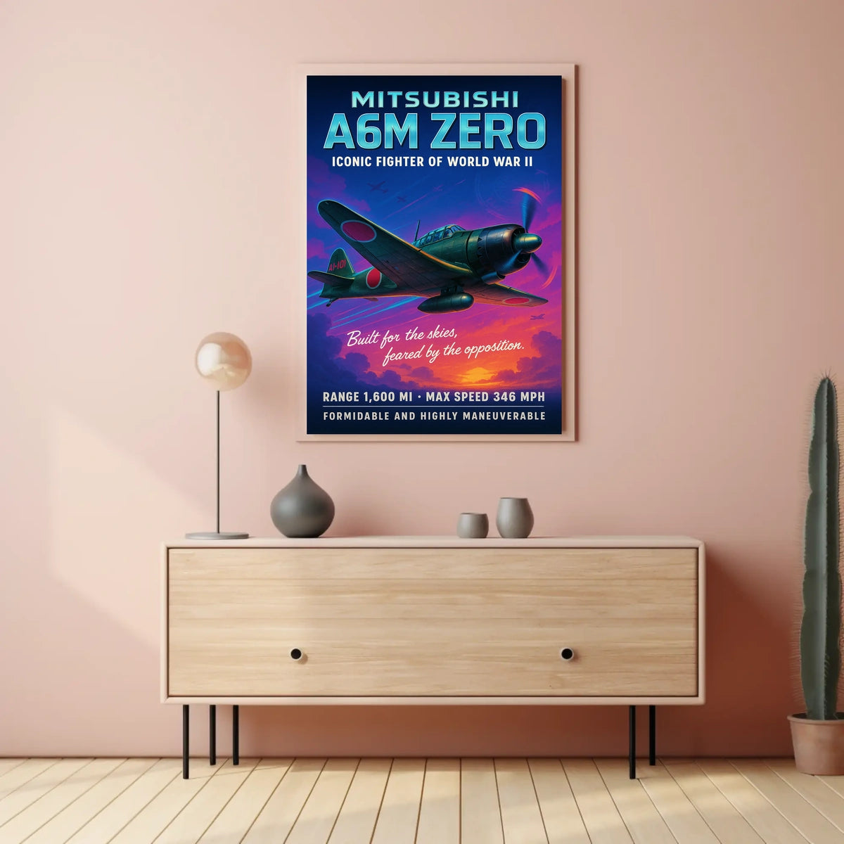 Mitsubishi A6M Zero Iconic Fighter Poster