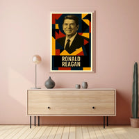 Ronald Reagan 40th President of the United States Abstract Pop Poster