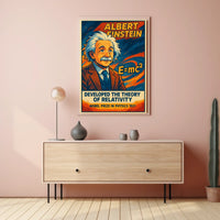 Einstein Relativity Vintage Science Poster