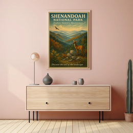 Shenandoah National Park Vintage Landscape National Park Poster