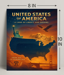 United States of America A Land of Liberty and Dreams Poster PosterGoat