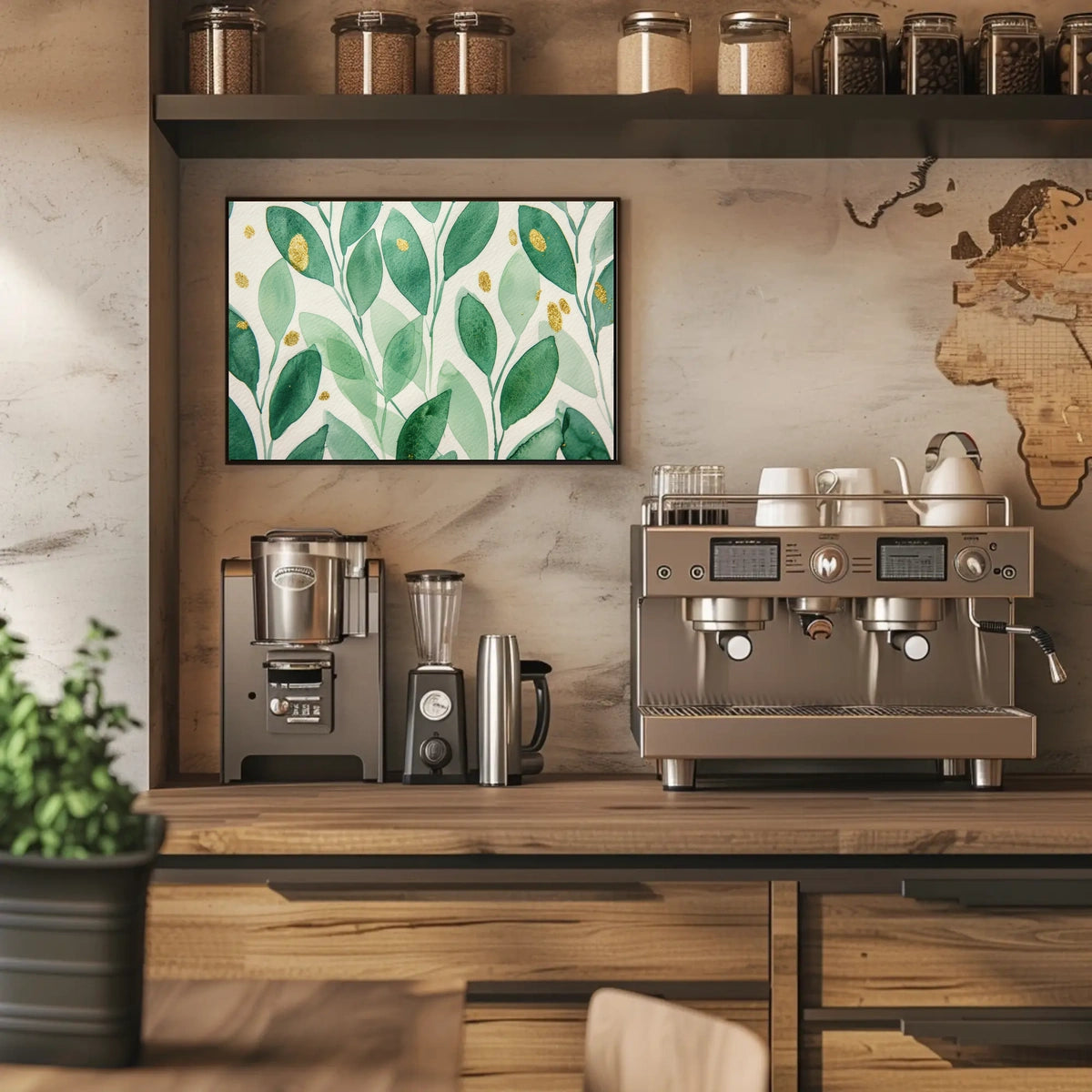 Green Leaf Harmony Poster