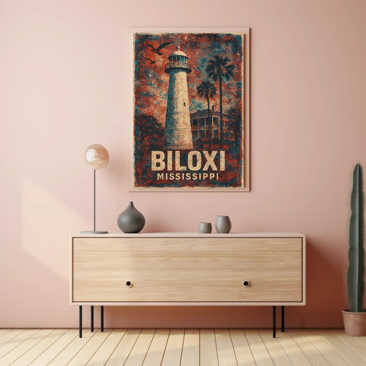 Biloxi Lighthouse Mississippi Wanderlust Decor Poster