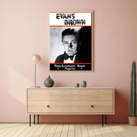 Evans Brown Performer Vintage Cultural Heritage Poster