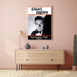 Evans Brown Performer Vintage Cultural Heritage Poster