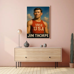 Jim Thorpe Iconic Athlete Poster