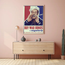 War Bonds Cheerful Sailor WWII Poster