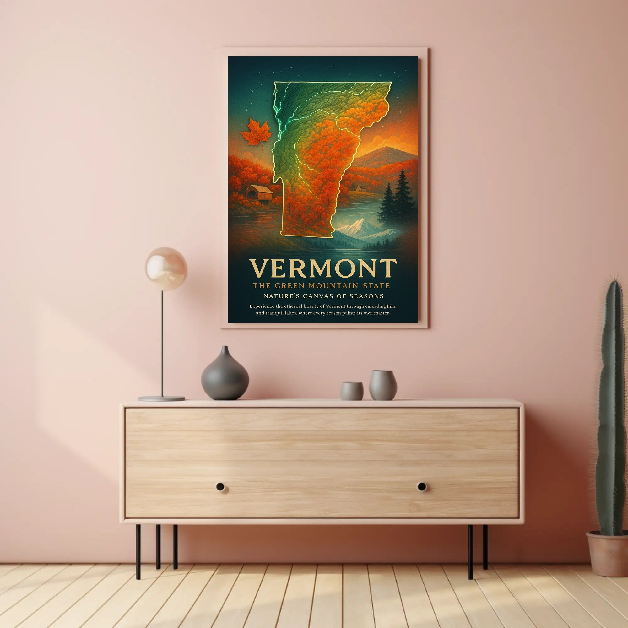 Vermont Nature's Canvas of Seasons Poster