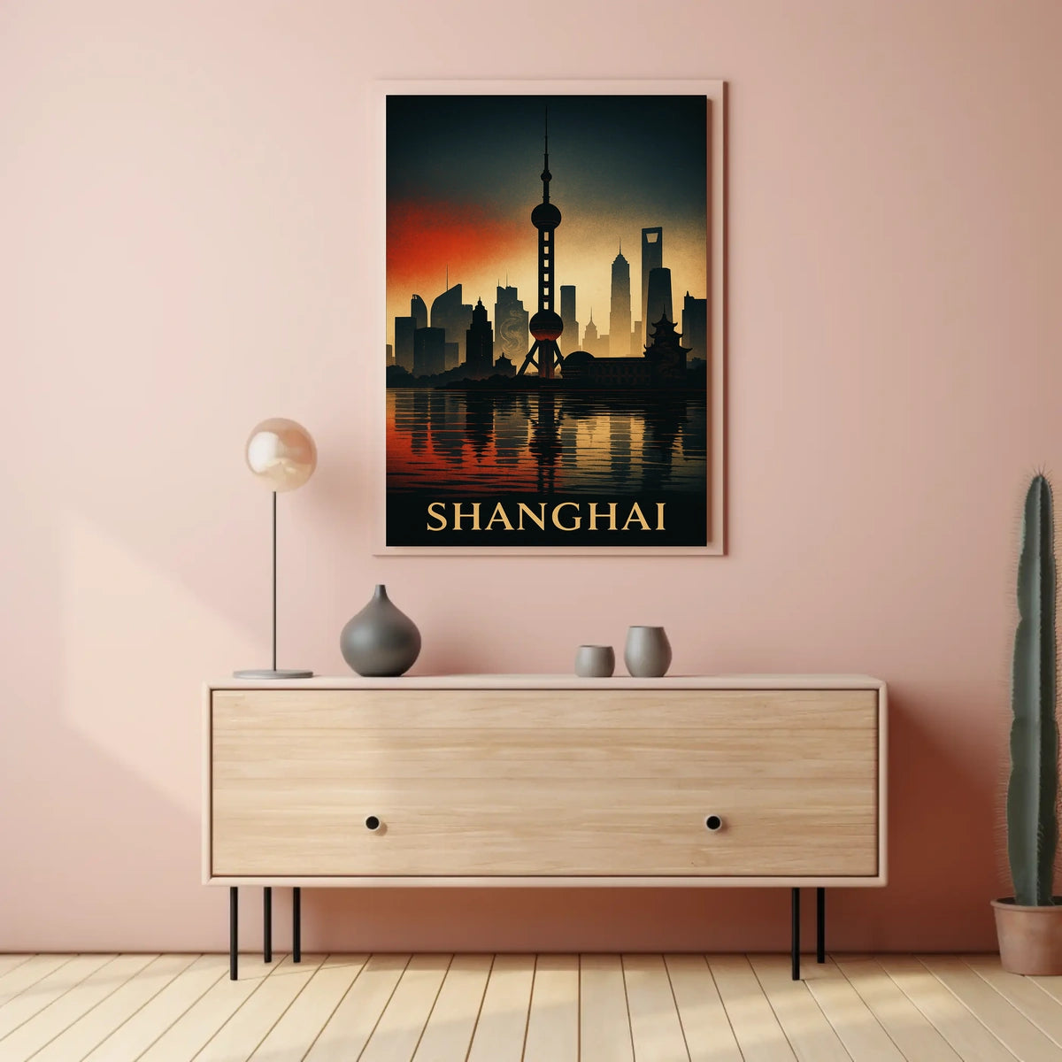 Shanghai Skyline Poster