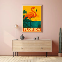 Florida Flamingo Poster
