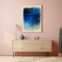 Abstract Blue Swirl Abstract Poster