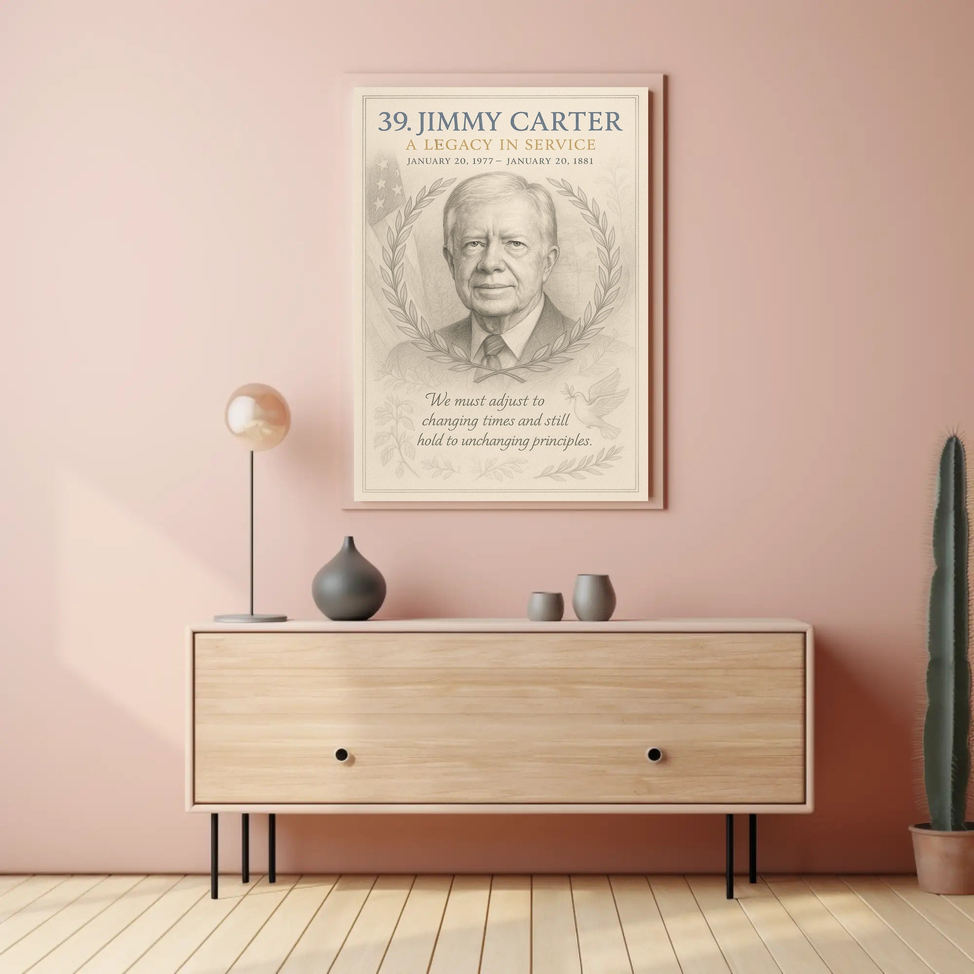 Jimmy Carter Legacy Presidential Artwork Poster PosterGoat