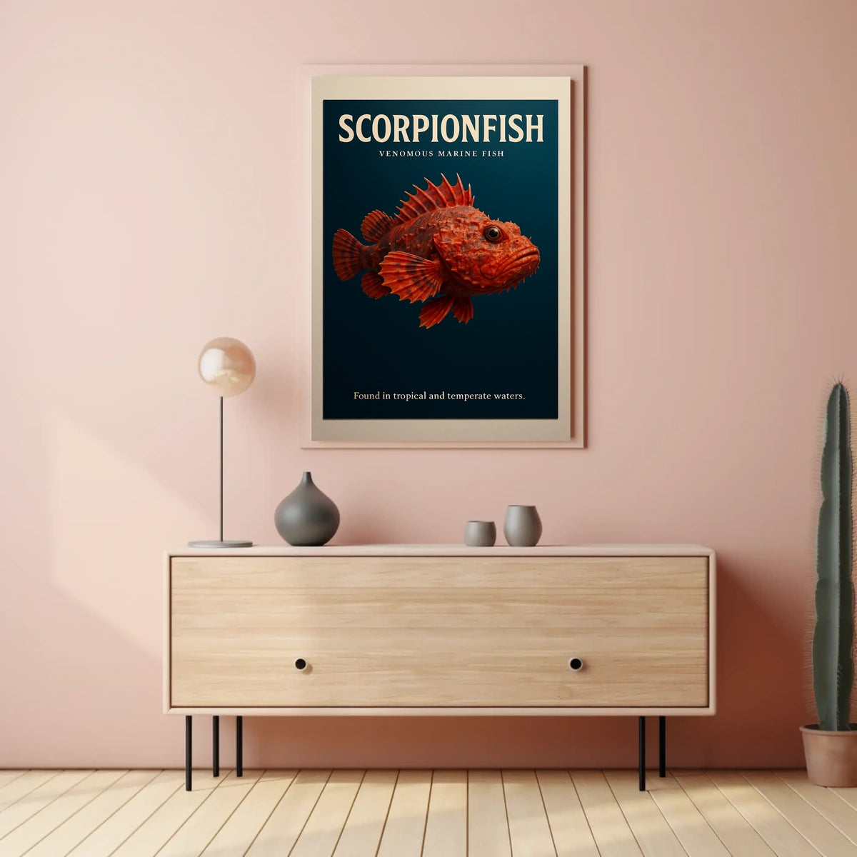 Scorpionfish Venomous Marine Fish Poster