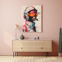 Futuristic Aviator Art Print Poster for Home Decor and Wall Art PosterGoat