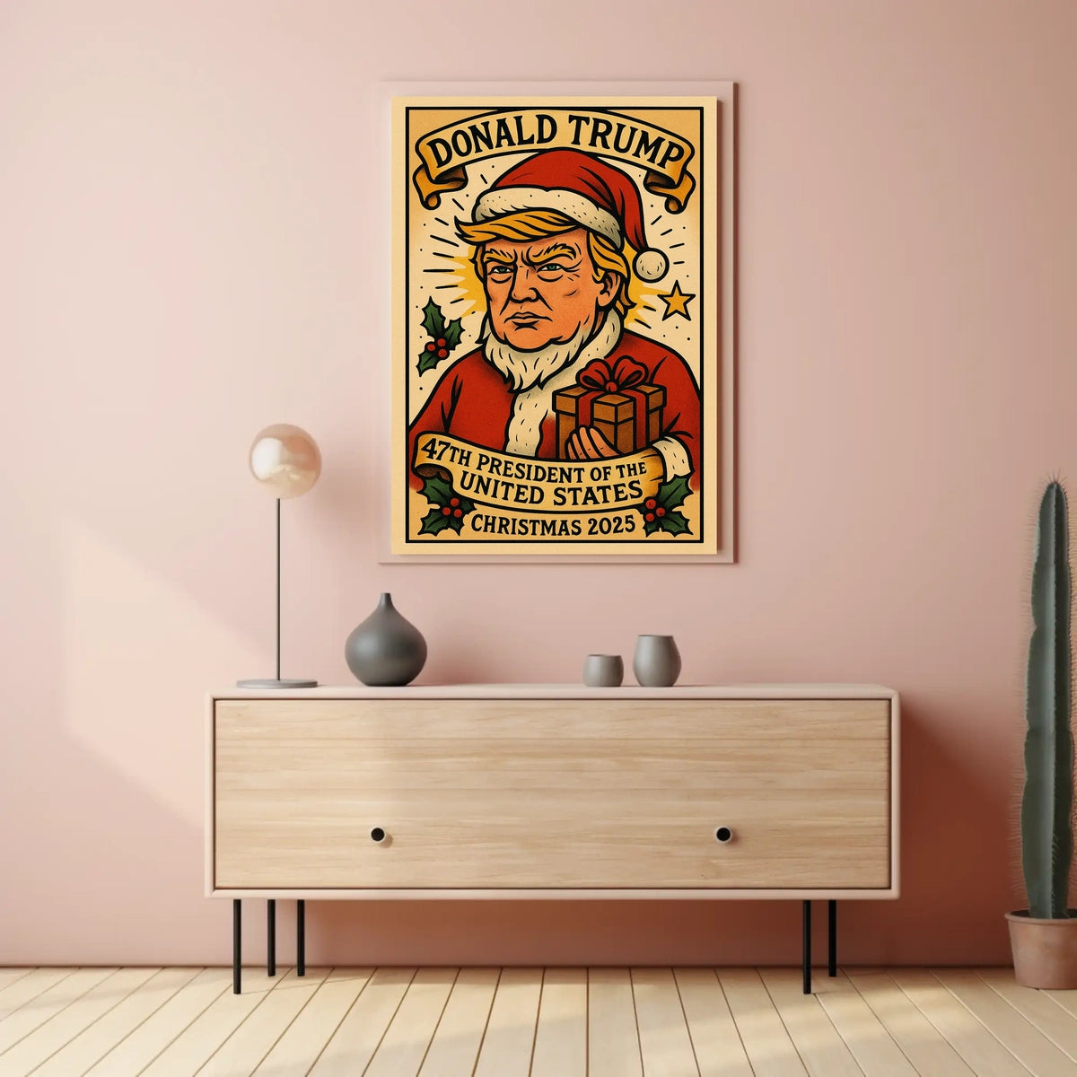 Christmas Santa Claus Festive Style Political or Propaganda Poster