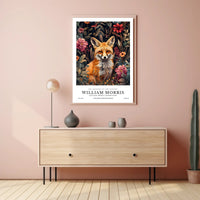 Fox in Floral Elegance: Cultural or Heritage Poster