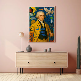 Historical Music Pop Art Poster with Modern Eclectic Vibes