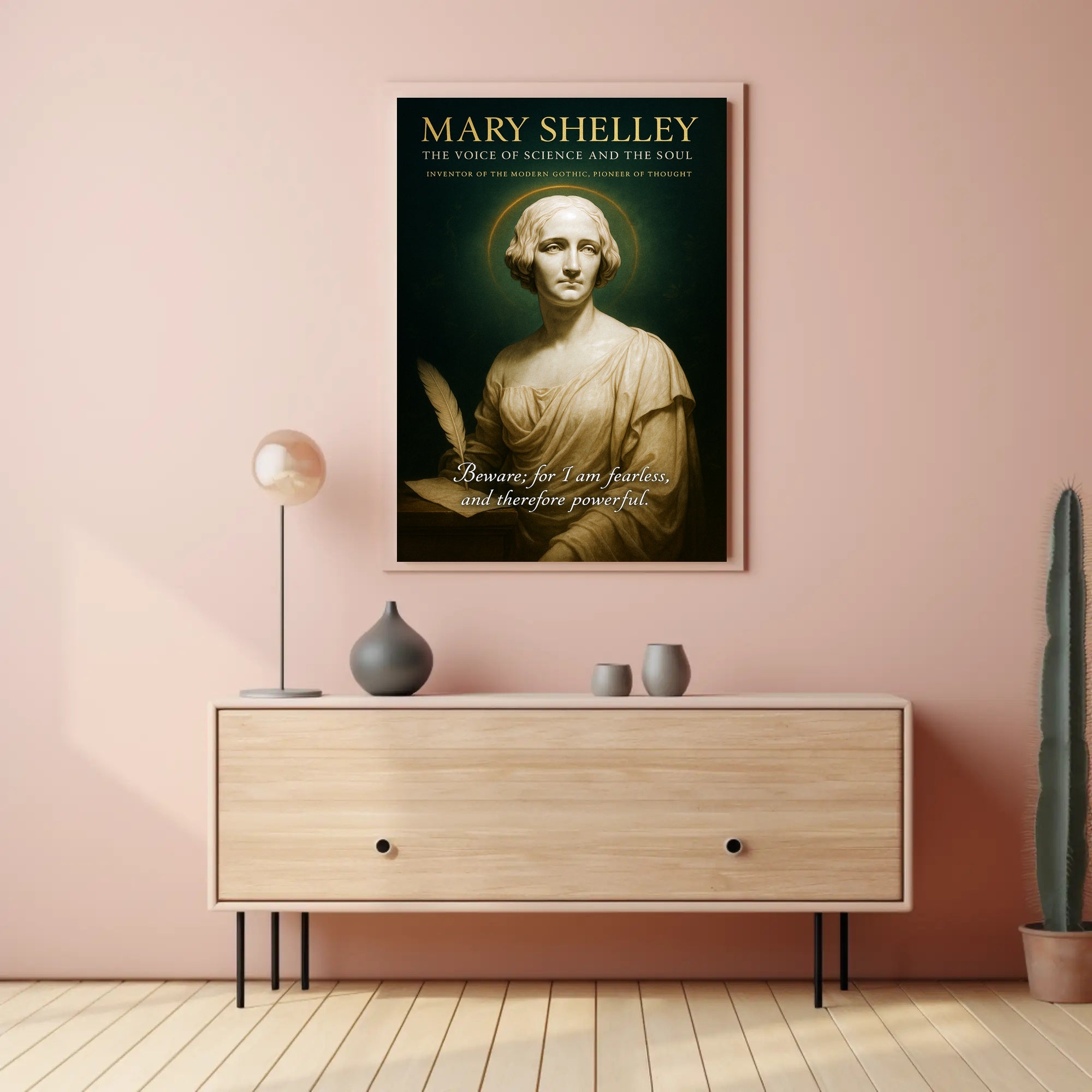 Mary Shelley - The Voice of Science and the Soul Poster PosterGoat