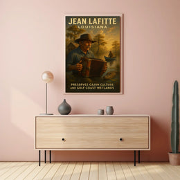 Jean Lafitte Preserving Cajun Culture Poster