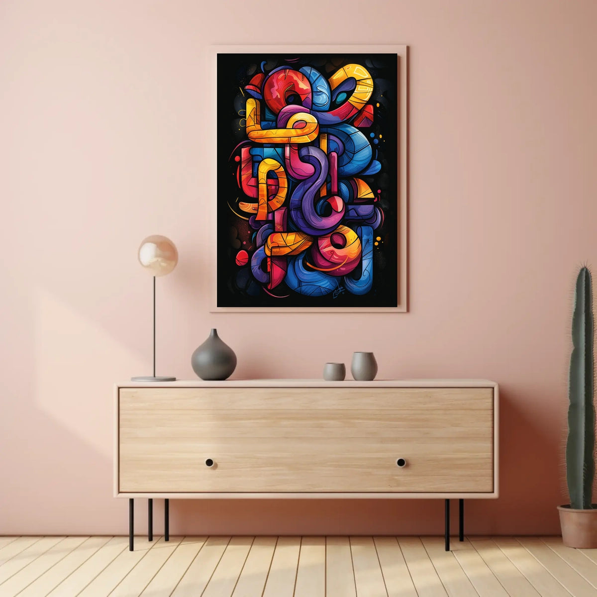 Vivid Abstract Geometry Abstract Poster