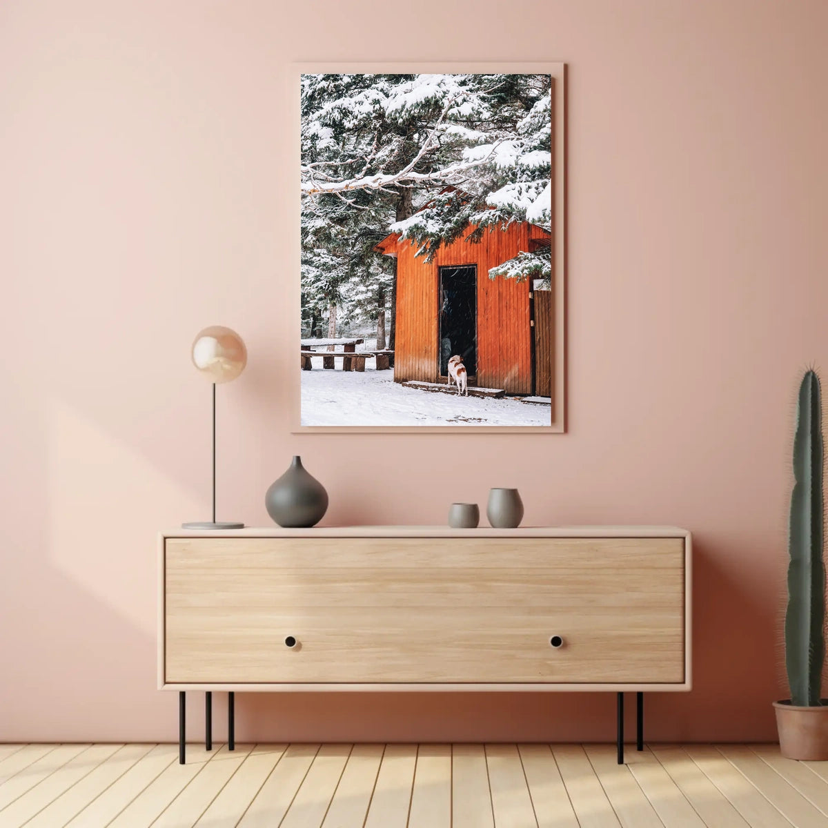 Winter Cabin Retreat Poster