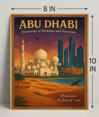 Abu Dhabi Cultural Harmony Travel Poster