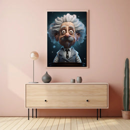 Eccentric Scientist 3D Style Pop Culture Poster
